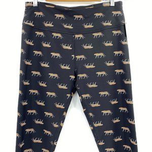 Victorias Secret 7/8 ankle leggings size XL NWT Black cheetah yoga band active